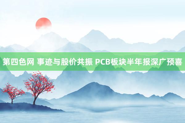 第四色网 事迹与股价共振 PCB板块半年报深广预喜