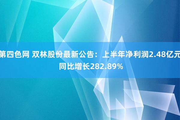 第四色网 双林股份最新公告：上半年净利润2.48亿元 同比增长282.89%