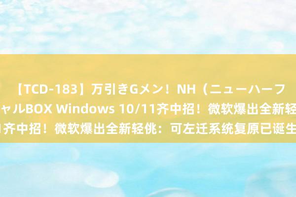 【TCD-183】万引きGメン！NH（ニューハーフ）ペニクリ狩りスペシャルBOX Windows 10/11齐中招！微软爆出全新轻佻：可左迁系统复原已诞生轻佻