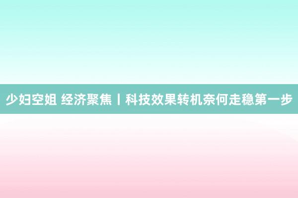 少妇空姐 经济聚焦丨科技效果转机奈何走稳第一步