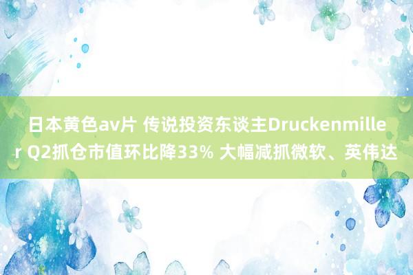 日本黄色av片 传说投资东谈主Druckenmiller Q2抓仓市值环比降33% 大幅减抓微软、英伟达