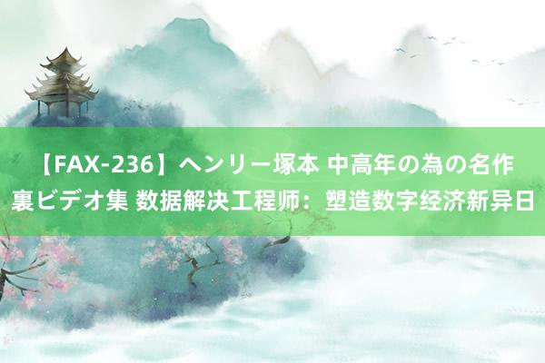 【FAX-236】ヘンリー塚本 中高年の為の名作裏ビデオ集 数据解决工程师：塑造数字经济新异日