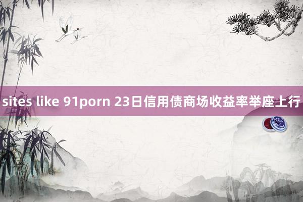 sites like 91porn 23日信用债商场收益率举座上行