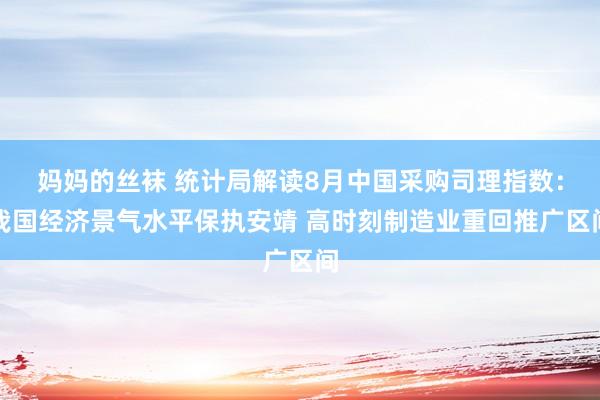 妈妈的丝袜 统计局解读8月中国采购司理指数：我国经济景气水平保执安靖 高时刻制造业重回推广区间