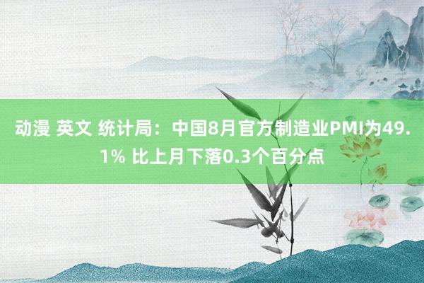 动漫 英文 统计局：中国8月官方制造业PMI为49.1% 比上月下落0.3个百分点