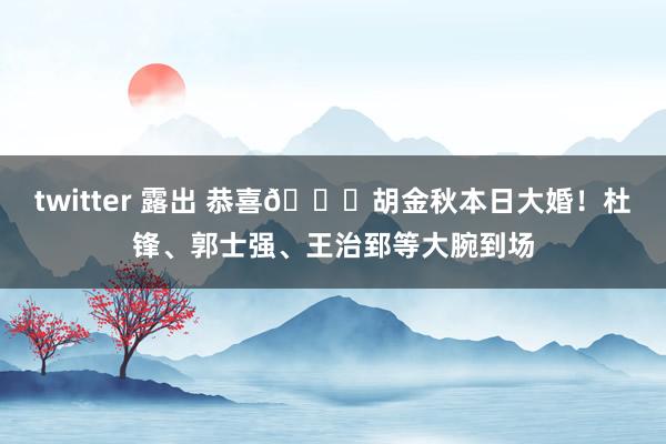 twitter 露出 恭喜🎉胡金秋本日大婚！杜锋、郭士强、王治郅等大腕到场